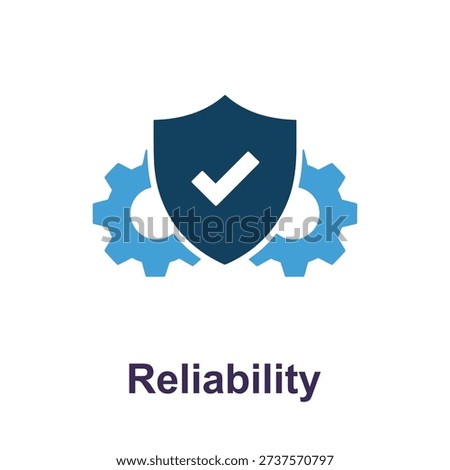 Shield icon with gears symbolizing reliability and trust in mechanics