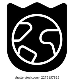 shield icon with glyph style and 64 px base. Suitable for website design, logo, app, ui and etc.