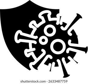 Vektorgrafik des Schildsymbols Glyphe