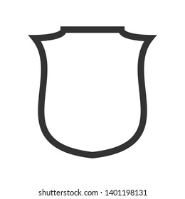 
Shield Icon. Guard, Protection, Security or Guarantee Illustration As A Simple Vector, Trendy Sign & Symbol for Design and Websites, Presentation or Application.