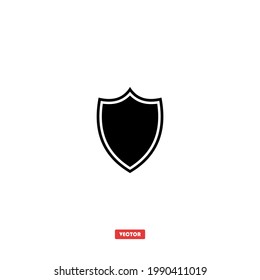 Icono Escudo. Dibujo vectorial de icono de protección