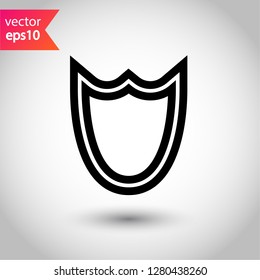 Shield icon. Guard symbol. Protection sign. Eps 10 flat vector icon
