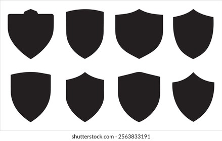 Shield icon. heraldic shield set design a vector illustration