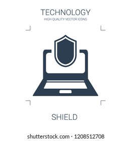 shield icon. high quality filled shield icon on white background. from technology collection flat trendy vector shield symbol. use for web and mobile