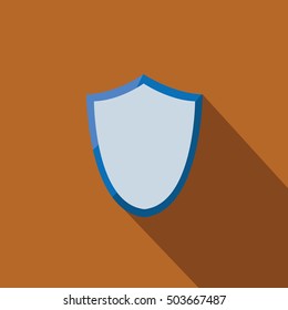 A shield icon illustration isolated in a brown background