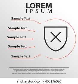 shield icon. infographics template
