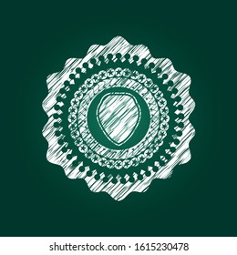 shield icon inside chalk emblem