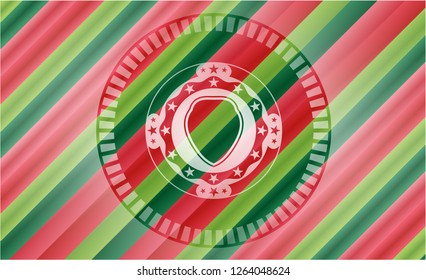 shield icon inside christmas badge.