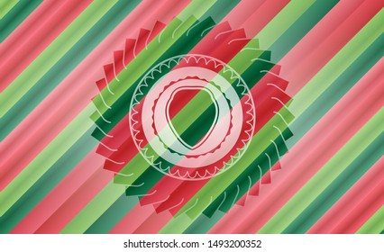shield icon inside christmas badge.