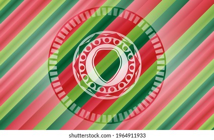 shield icon inside christmas style badge.. 