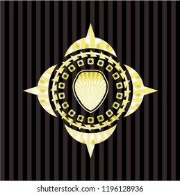 shield icon inside gold badge