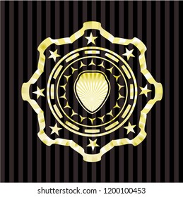 shield icon inside gold shiny badge