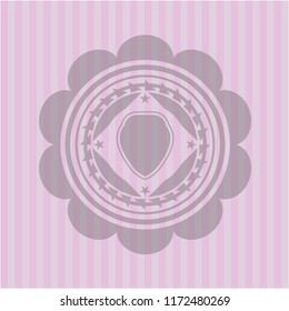 shield icon inside pink emblem