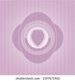 shield icon inside pink emblem