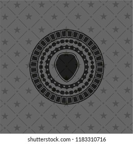 shield icon inside realistic dark emblem