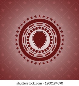 shield icon inside vintage red emblem