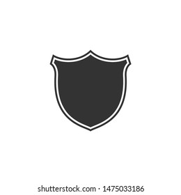 Shield icon isolated. Guard sign. Flat design. Vector Illustration