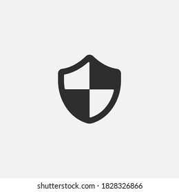 Icono Escudo aislado en el fondo. Símbolo de protección moderno, simple, vector, icono para el diseño de sitios web, aplicación móvil, ui. Ilustración vectorial