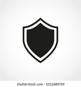 Shield Icon Isolated on White Background
