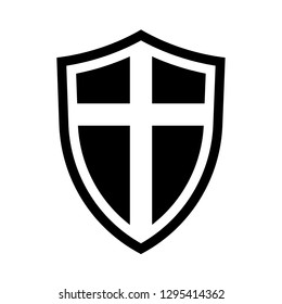 Shield Icon isolated on white background.Vector illustration