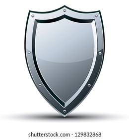 Shield icon isolated on white background, vector.