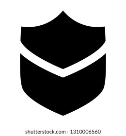 Shield icon isolated on white background