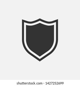 Shield icon isolated on white background. Vector illustration. Eps 10.