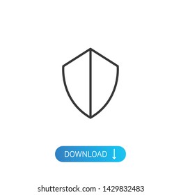 Shield icon isolated on white background. Insurance symbol modern, simple, vector, icon for website design, mobile app, ui. Vector Illustration