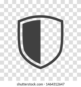 Shield icon isolated on white background. Vector illustration.