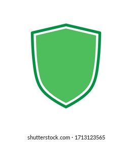 Icono Escudo aislado en fondo blanco.