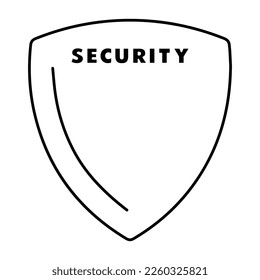 shield icon isolated on white background, vector illustration.