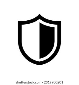 Schildsymbol einzeln auf weißem Hintergrund.