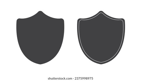 Shield icon isolated on white background. Protect shield security. Vector illustration