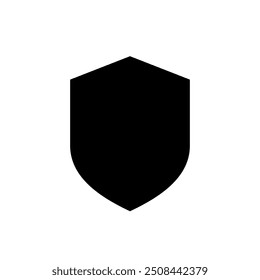 Shield icon isolated on white background. Secure guard concept