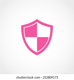 Shield Icon Isolated on White Background