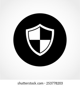 Shield Icon Isolated on White Background