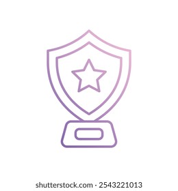 Ícone de escudo isolado em um fundo branco. Ilustração vetorial.