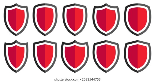 Shield icon isolated on white background