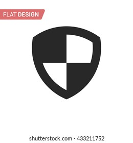 Shield icon isolated on white background