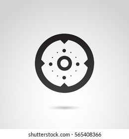 Shield icon isolated on white background. Vector art.