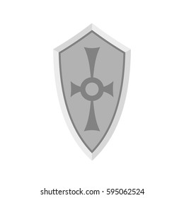 Shield icon isolated on white background vector illustration