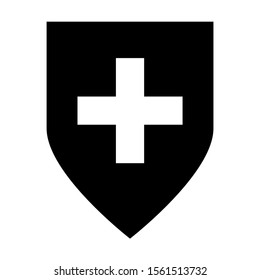 shield icon isolated sign symbol vector illustration - high quality black style vector icons
