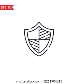 Shield icon isolated sign symbol Vector