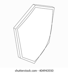 Shield icon, isometric 3d style