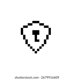shield icon with keyhole. web icon
