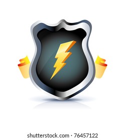 shield icon with lighting symbol
