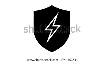 Shield icon with lightning strike symbol