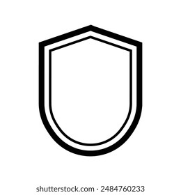 diseño de ilustración de línea de icono de escudo