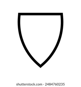 diseño de ilustración de línea de icono de escudo