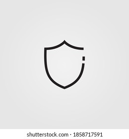 Shield icon in line style. Protection symbol for healthcare concept. Shield sign for network and computer security concept.